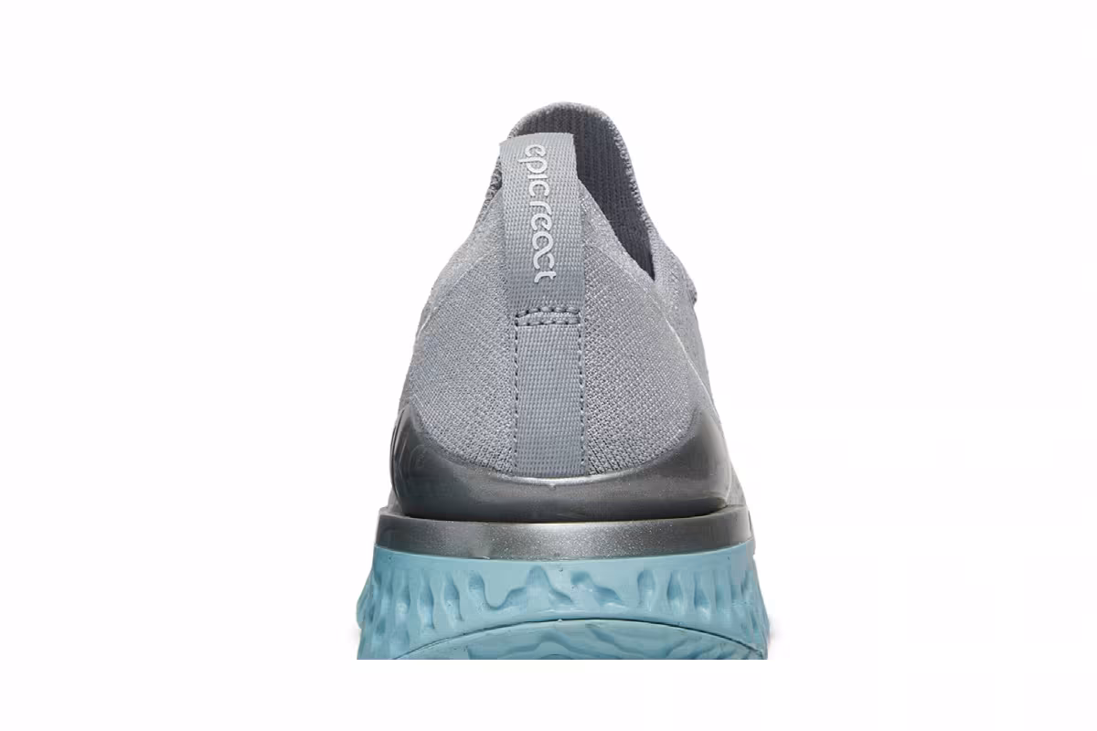 Nike Women's Epic React Flyknit 2 Wolf Grey Ocean Bliss, view 8