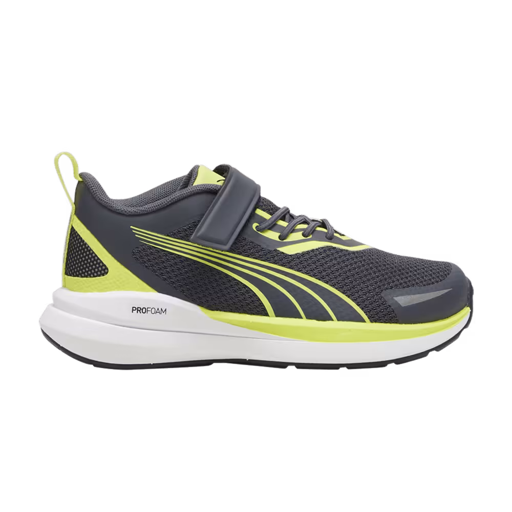 Puma Kruz Little Kid Strong Grey Lime Pow