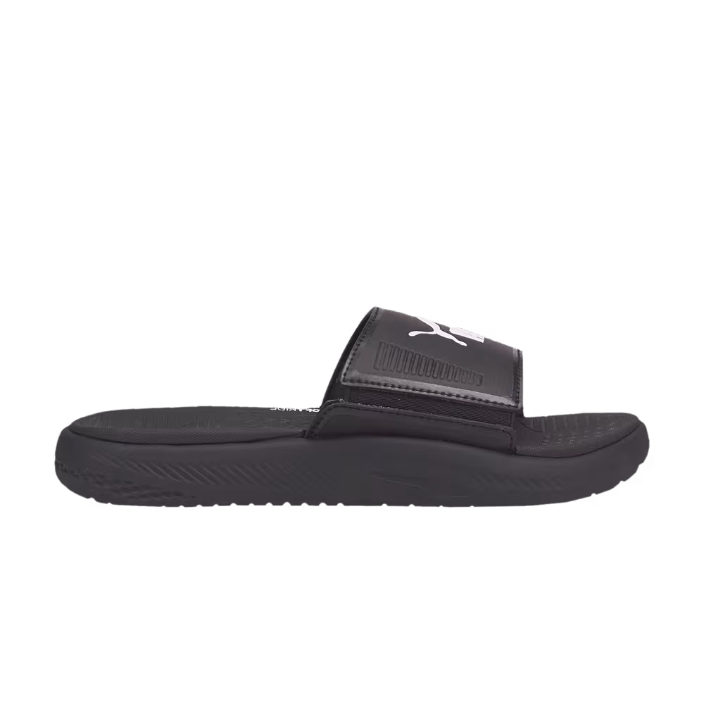 Puma Softride Slide Big Kid Black White
