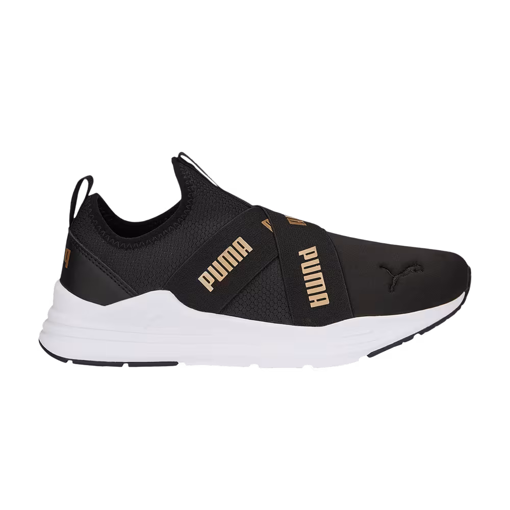 Puma Wired Run Slip-on Metallic - Black Gold