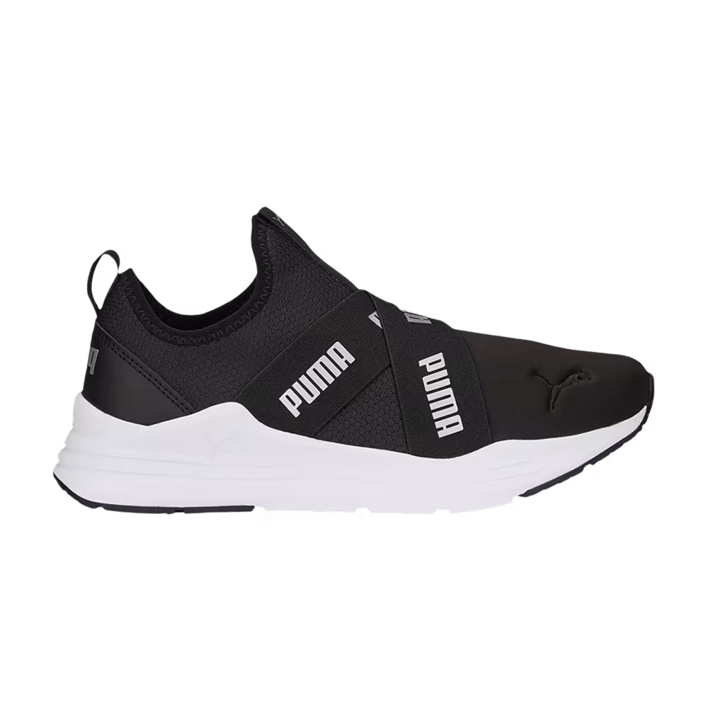 Puma Women's Wired Run Slip-On Metallic - Black Silver