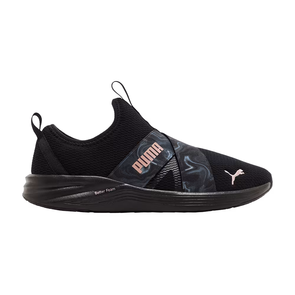 Puma Women's Better Foam Prowl Slip-On Black Rose Gold