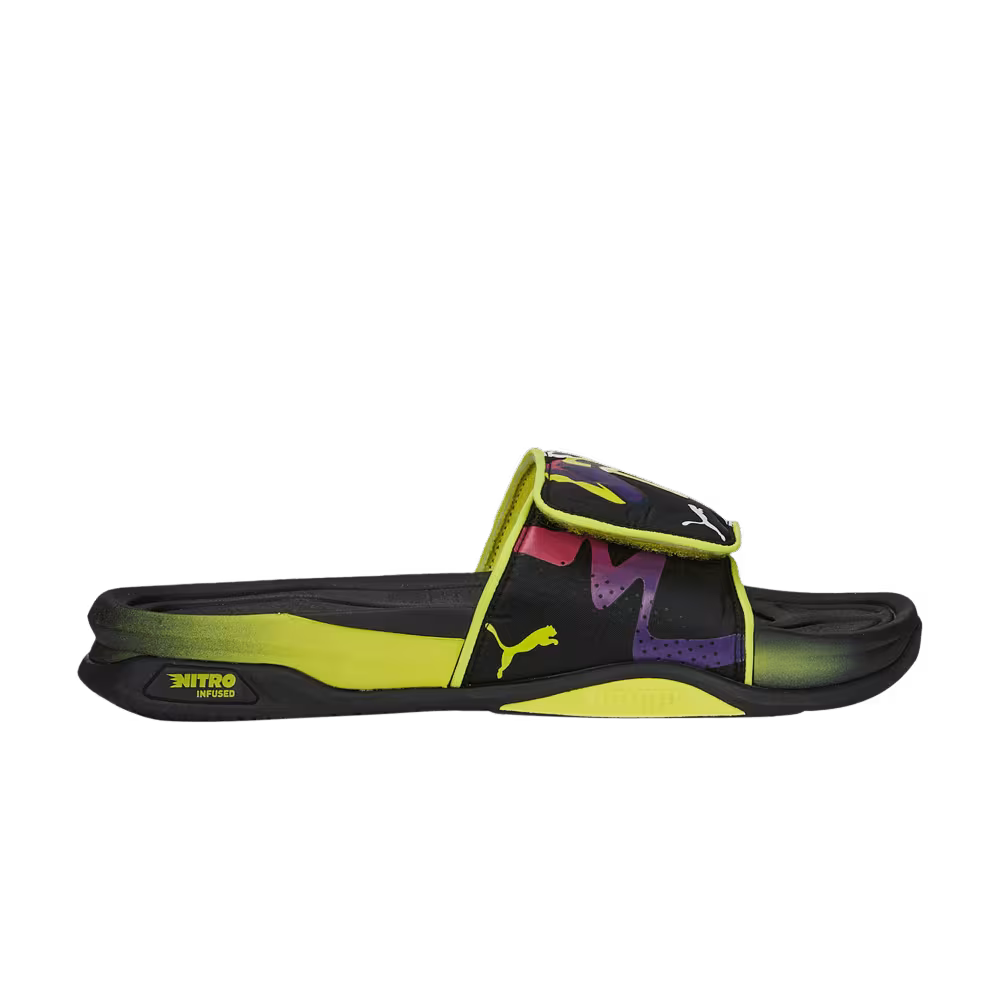 Puma Neymar Jr. x Dream Nitro Slide Black Neon Yellow