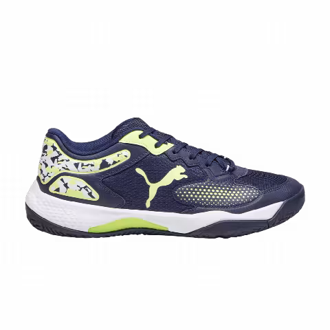Puma Solarcourt RCT Padel 'Navy Fast Yellow Camo'