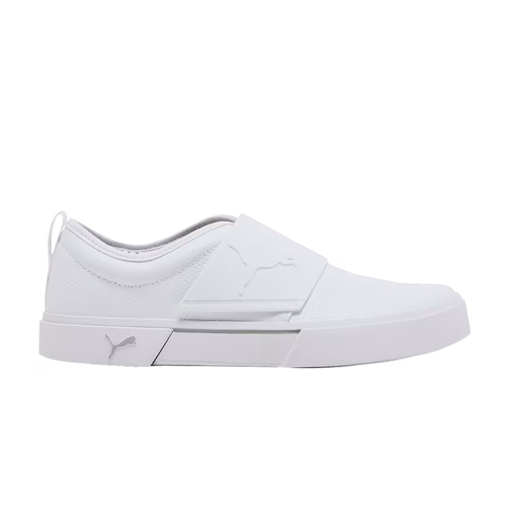 Puma El Rey II Slip-On Perf Leather White Grey Violet