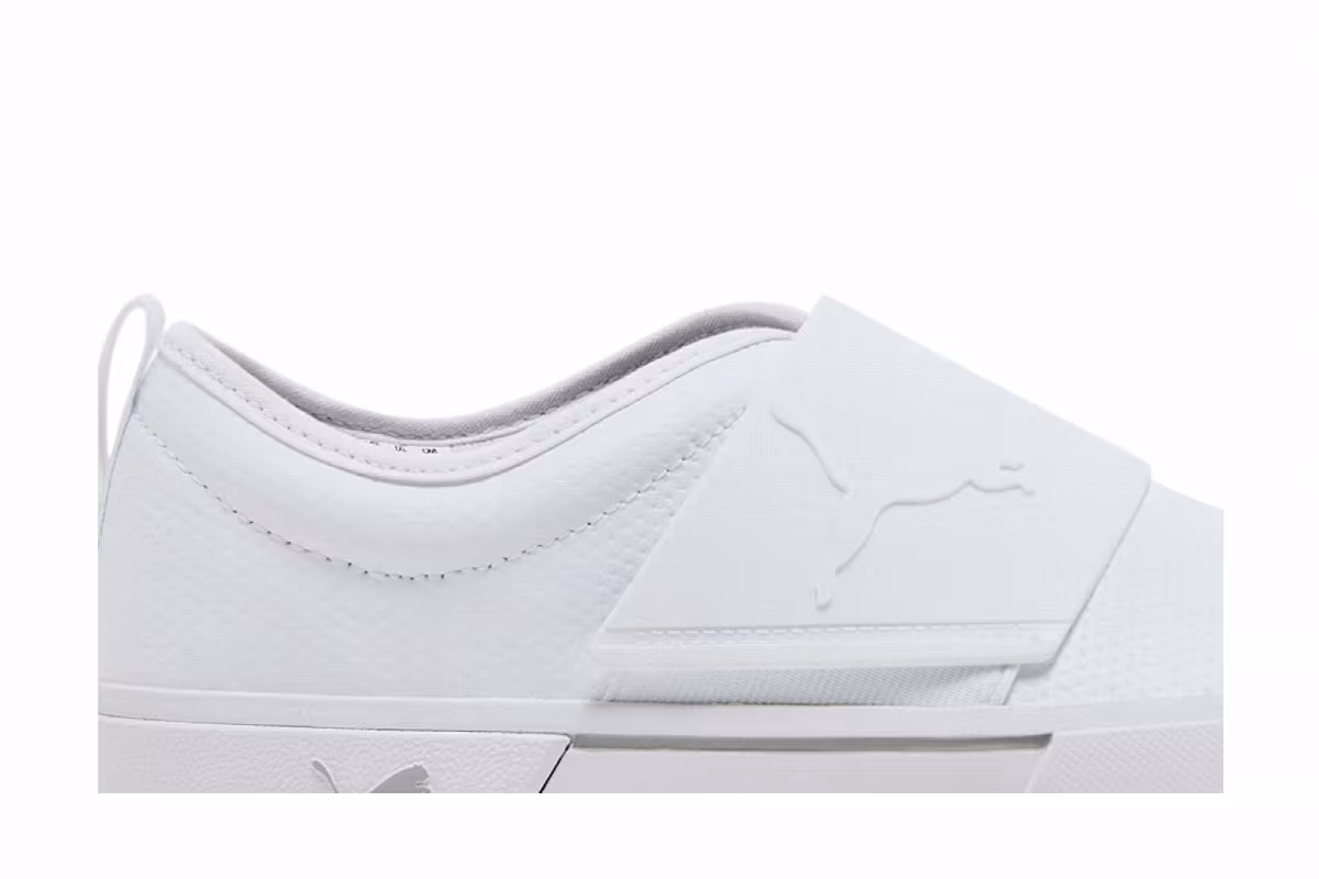 Puma El Rey II Slip-On Perf Leather White Grey Violet, view 3