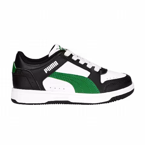 Puma Rebound Joy Low Little Kid 'Black White Green'