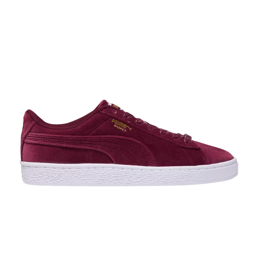 Puma Women's Basket Classic Velvet - Dark Jasper