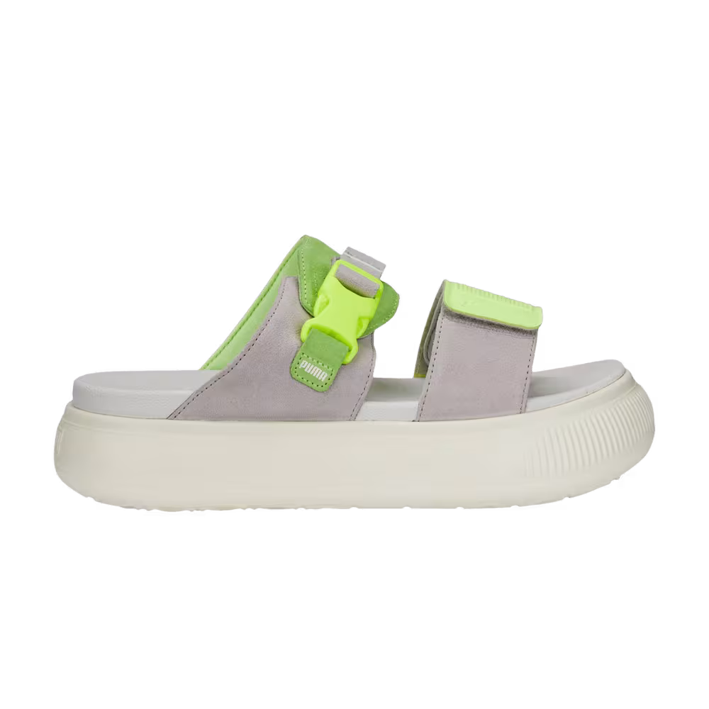 Puma Women's Suede Mayu Sandal Fast Yellow Marble