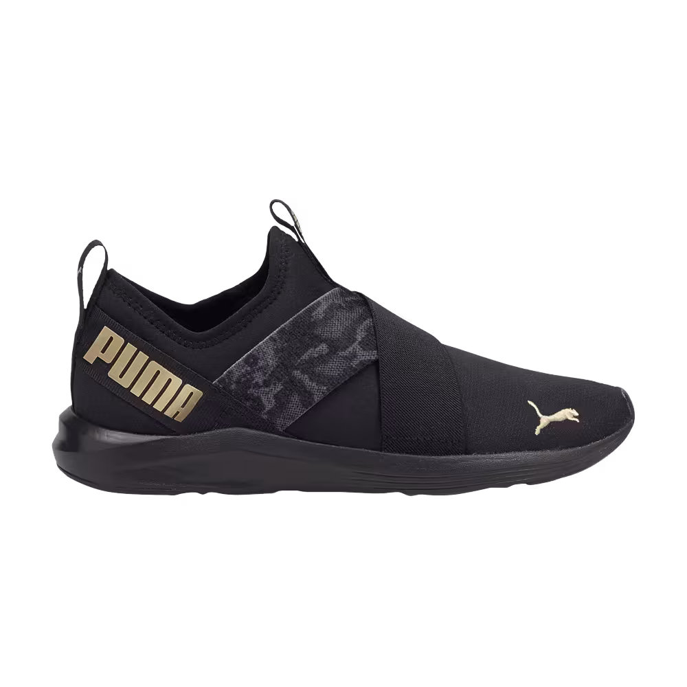 Puma Women's Prowl Slip-On Animal - Black Team Gold