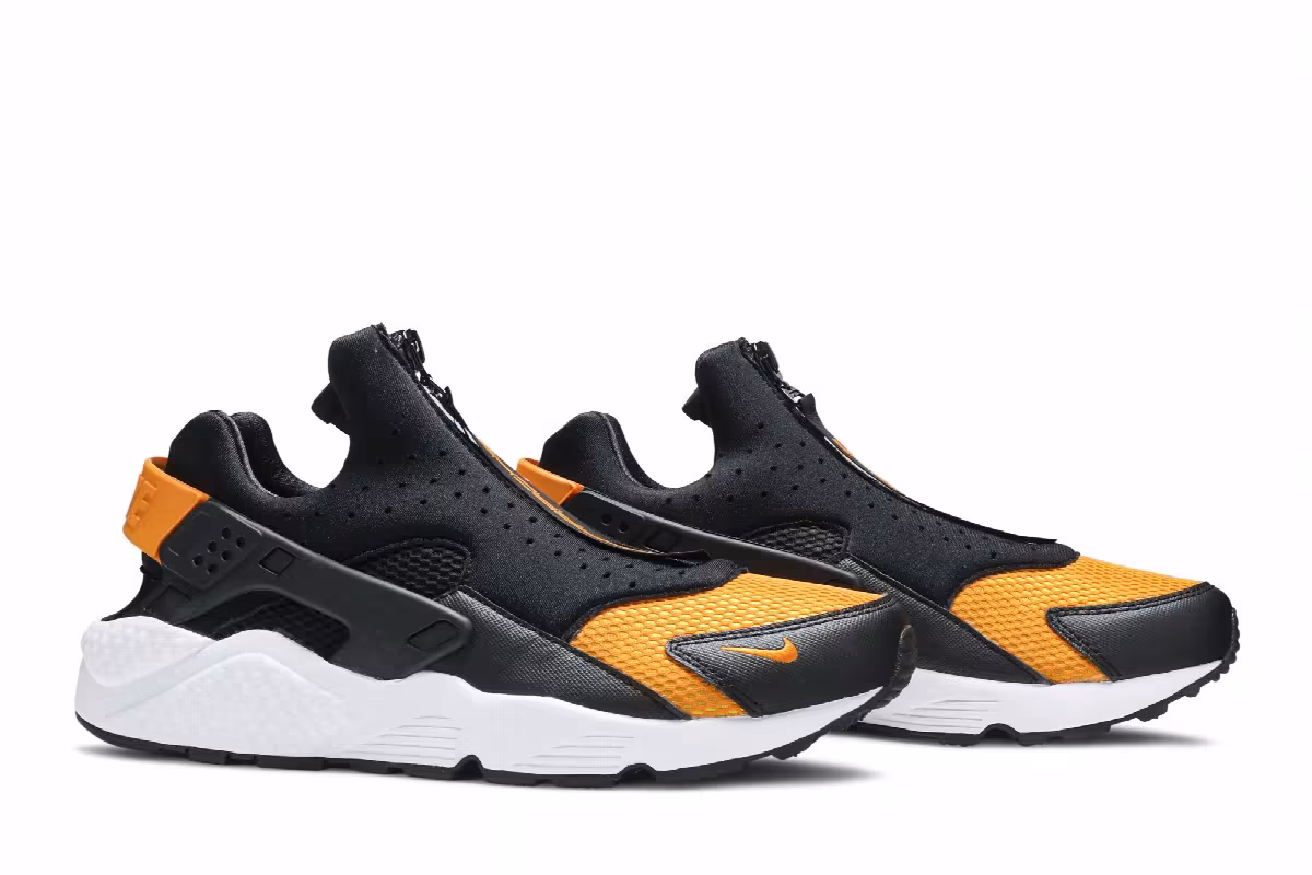 Nike Air Huarache Run EXT Zip Black Orange Peel, view 9
