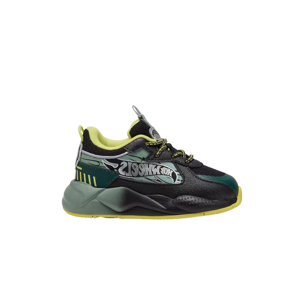 Hot Wheels x Puma RS-X Toddler Black Green Moon
