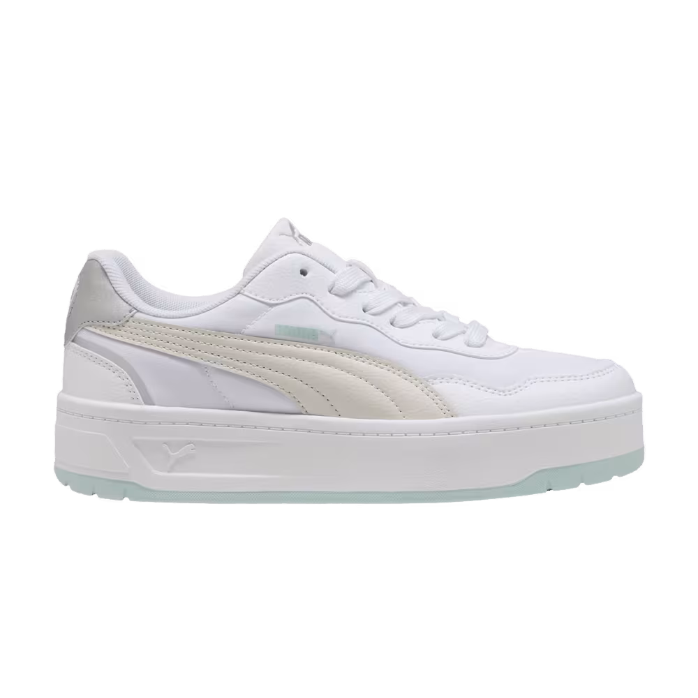 Puma Women's Court Lally Skye Aqua Metallics - White Feather Grey Peaceful Blue