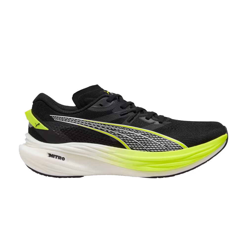 Puma Deviate Nitro 3 Wide Black Yellow Alert