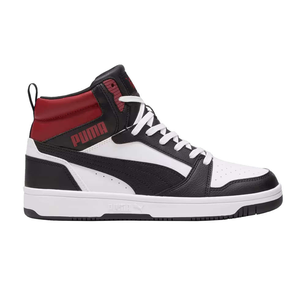 Puma Rebound Mid White Black Intense Red