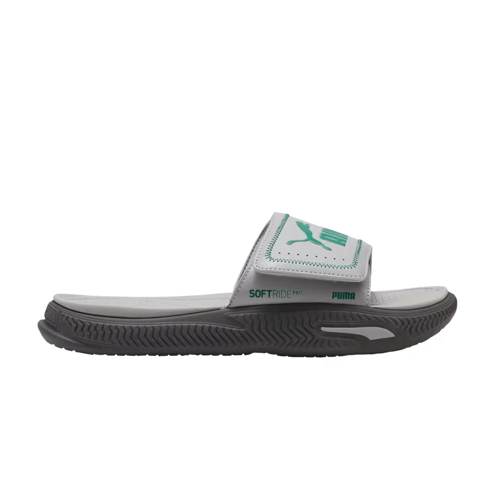 Puma Softride Pro 24 V Slide Grey Echo Wild Green
