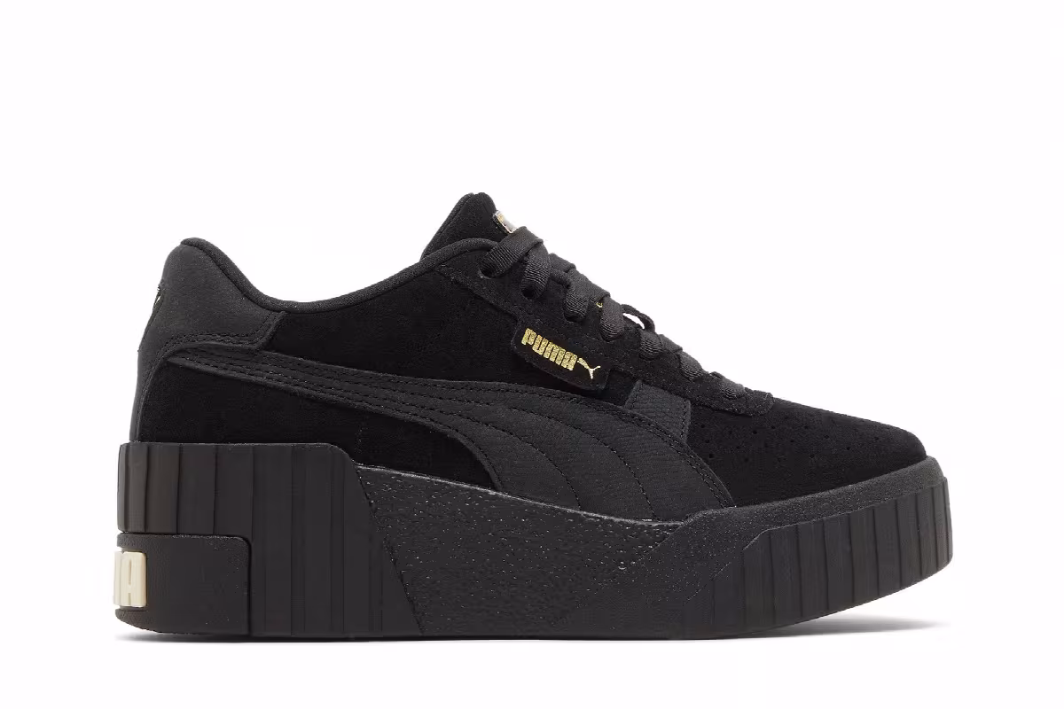 Puma Women's Cali Wedge Tonal Black, view 2
