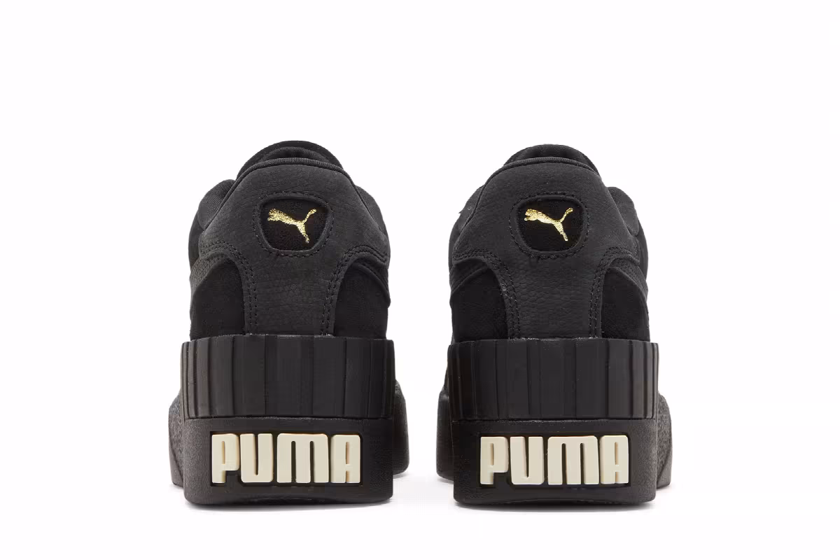Puma Women's Cali Wedge Tonal Black, view 7