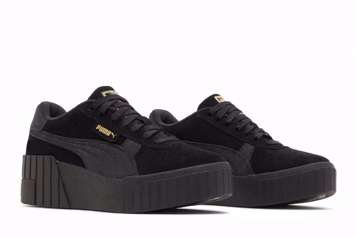 Puma Women's Cali Wedge Tonal Black, view 9