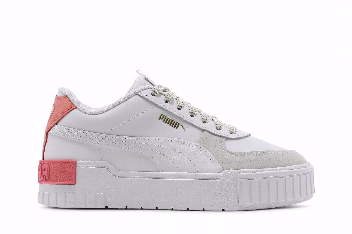 Puma Cali Sport Jr Fireworks - White Sun Kissed Coral, view 2