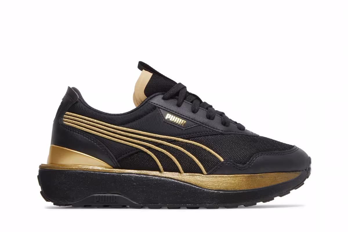 Puma Women's Cruise Rider Metal Black Team Gold, view 2