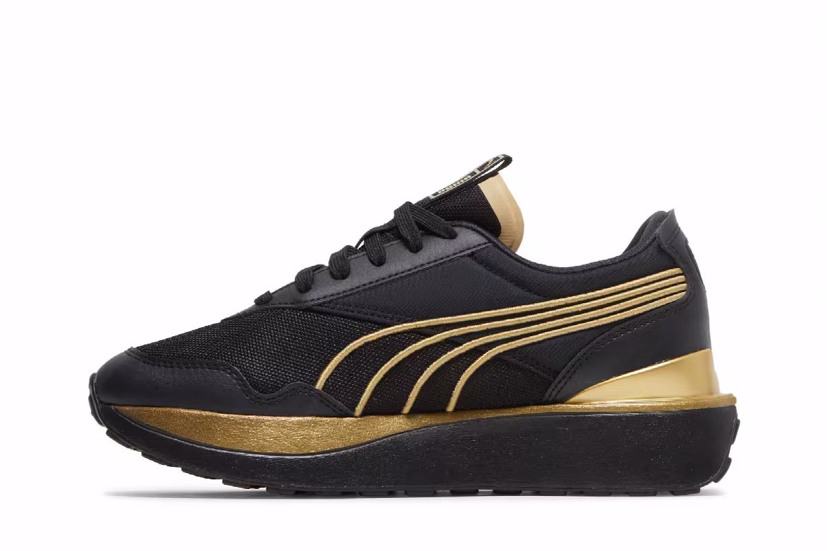 Puma Women's Cruise Rider Metal Black Team Gold, view 4