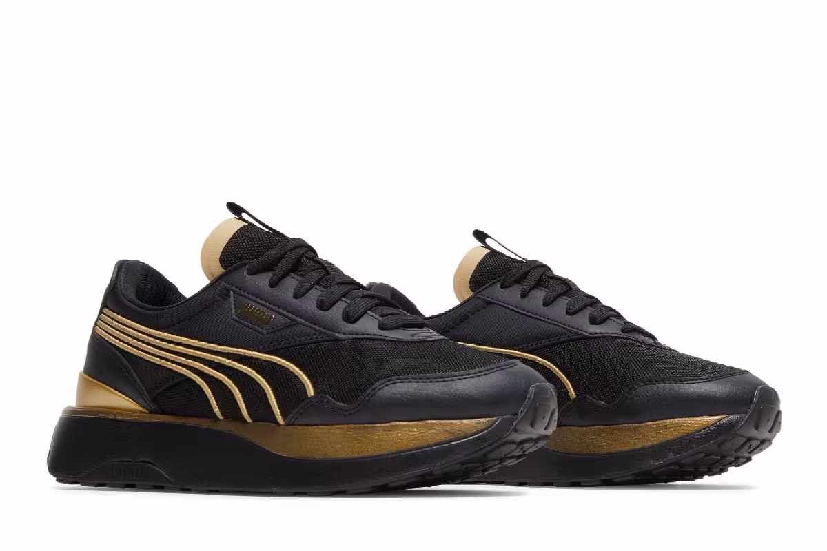 Puma Women's Cruise Rider Metal Black Team Gold, view 9