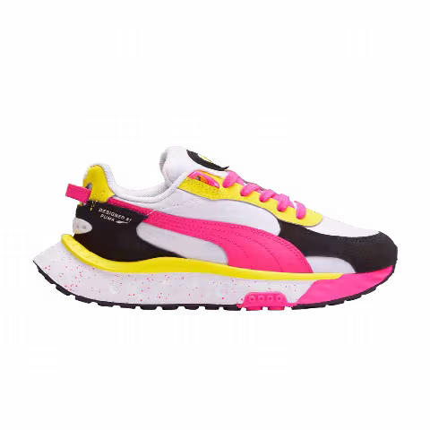 Puma Wild Rider Big Kid 'Rollin' - Pink Glow Yellow'