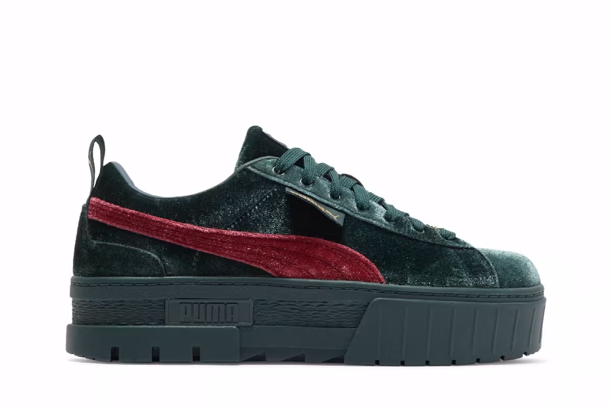Puma Women's Mayze Velvet - Green Gables Tibetan Red, view 2