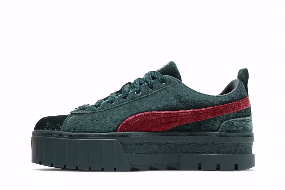 Puma Women's Mayze Velvet - Green Gables Tibetan Red, view 4