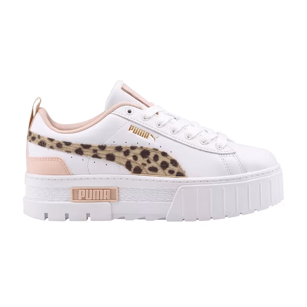 Puma Women's Mayze Feline White Leopard