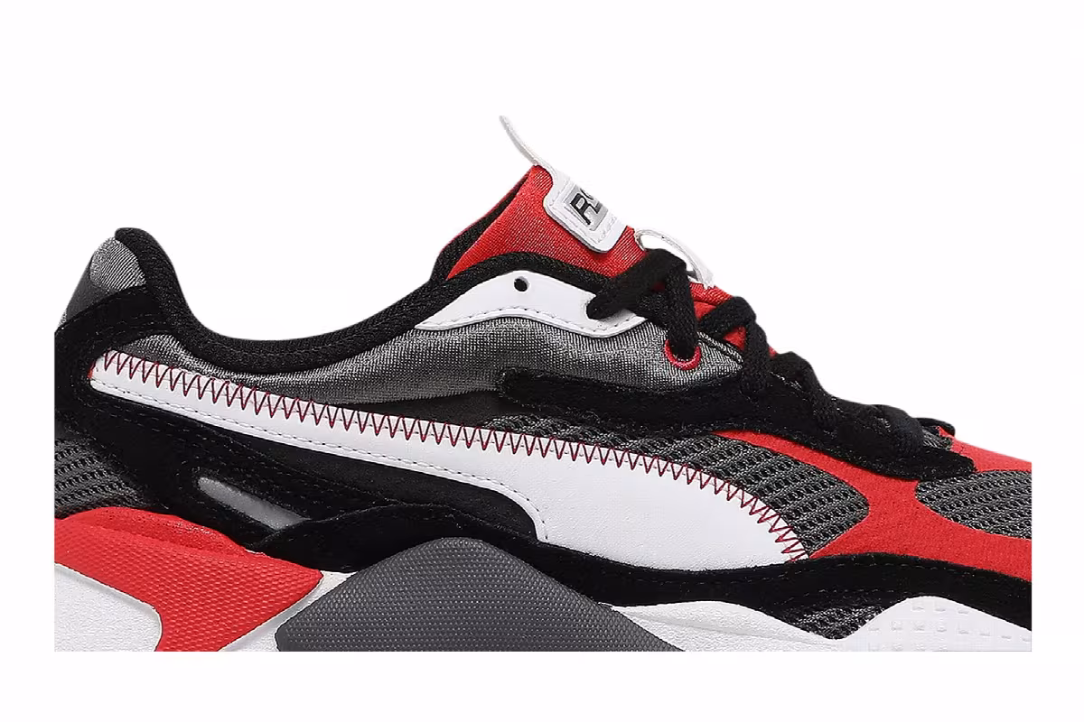Puma RS-X3 Twill Jr Castlerock Poppy Red, view 3