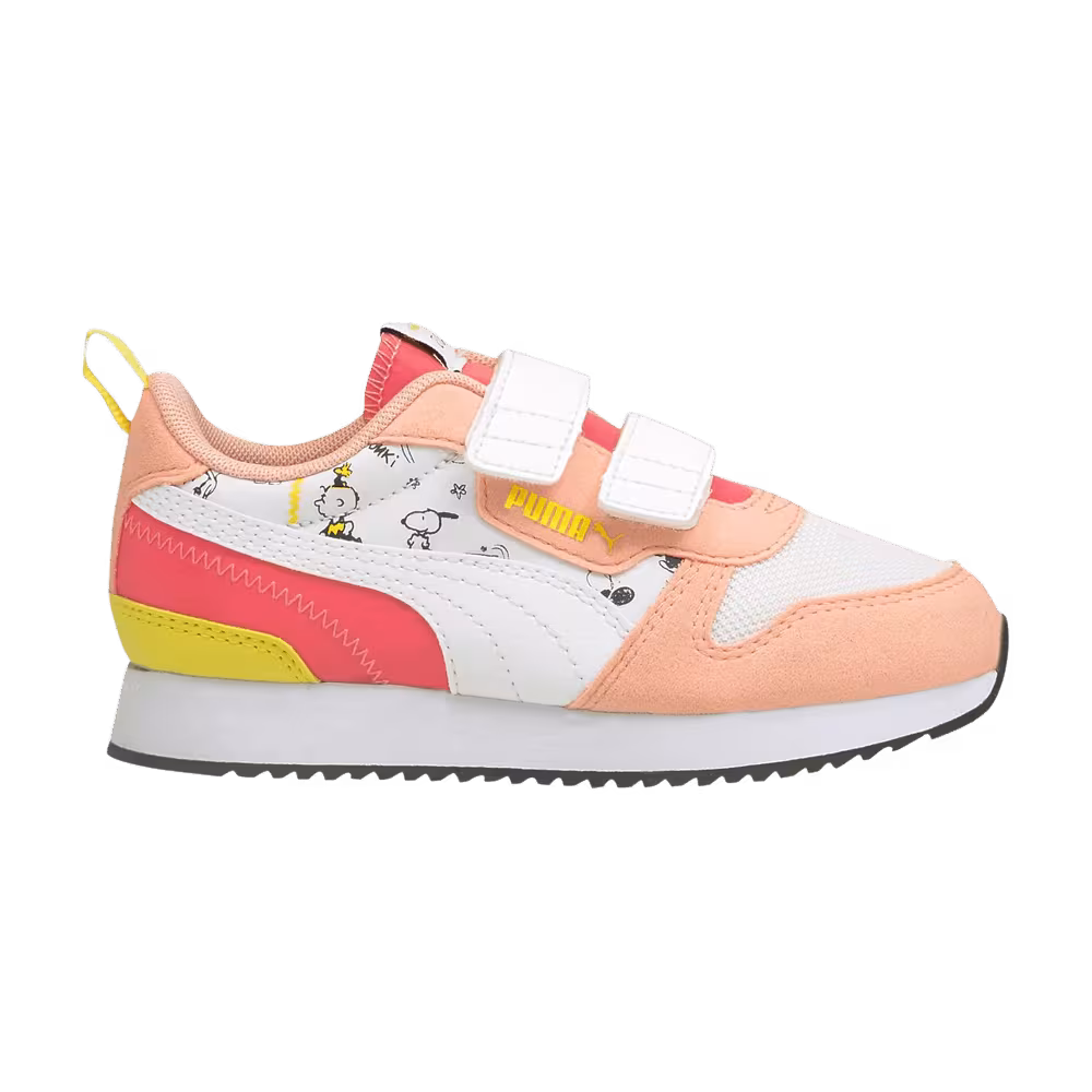 Peanuts x Puma R78 Little Kid Snoopy, Woodstock and Charlie Brown - Apricot Blush