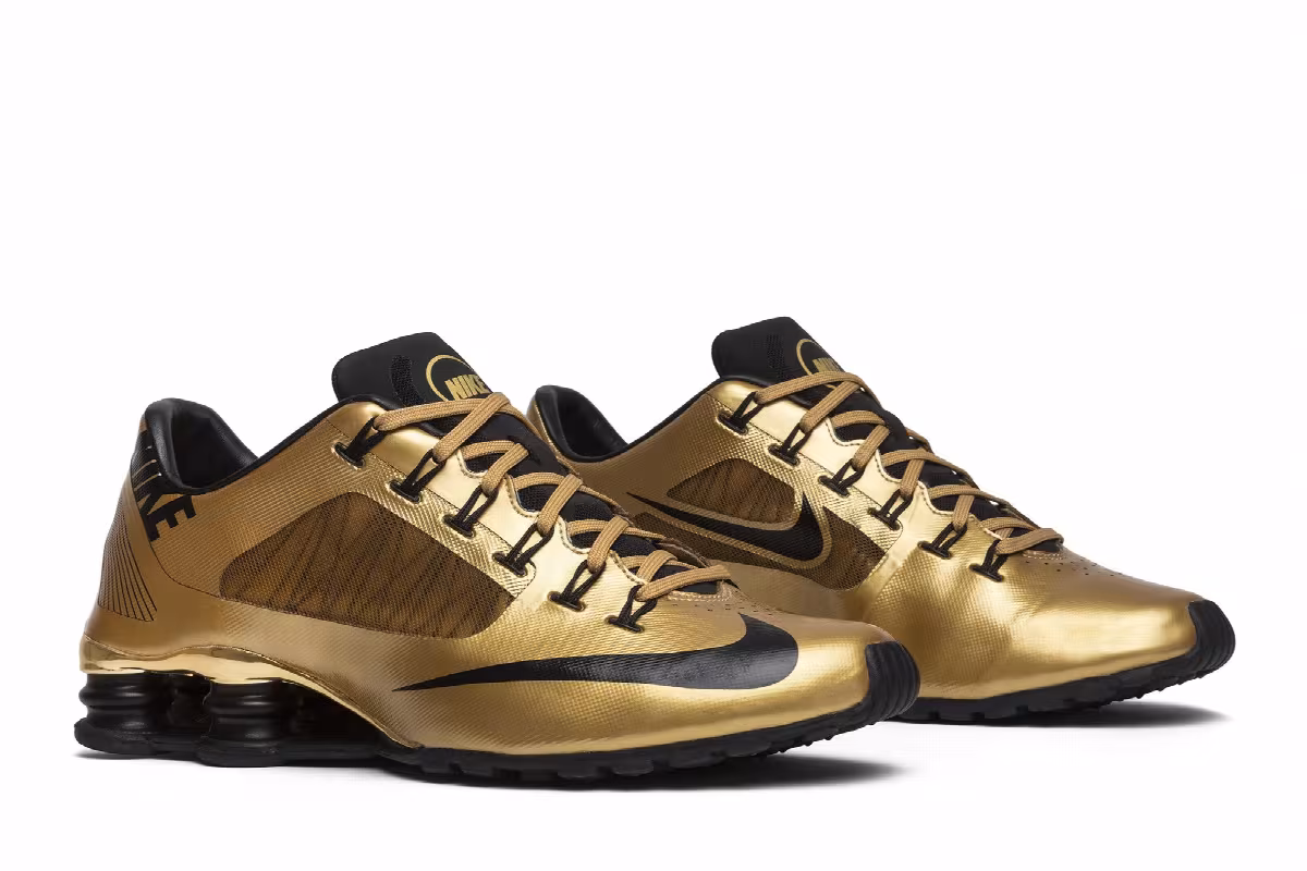 Nike Shox Superfly R4 Metallic Gold Sample, view 9
