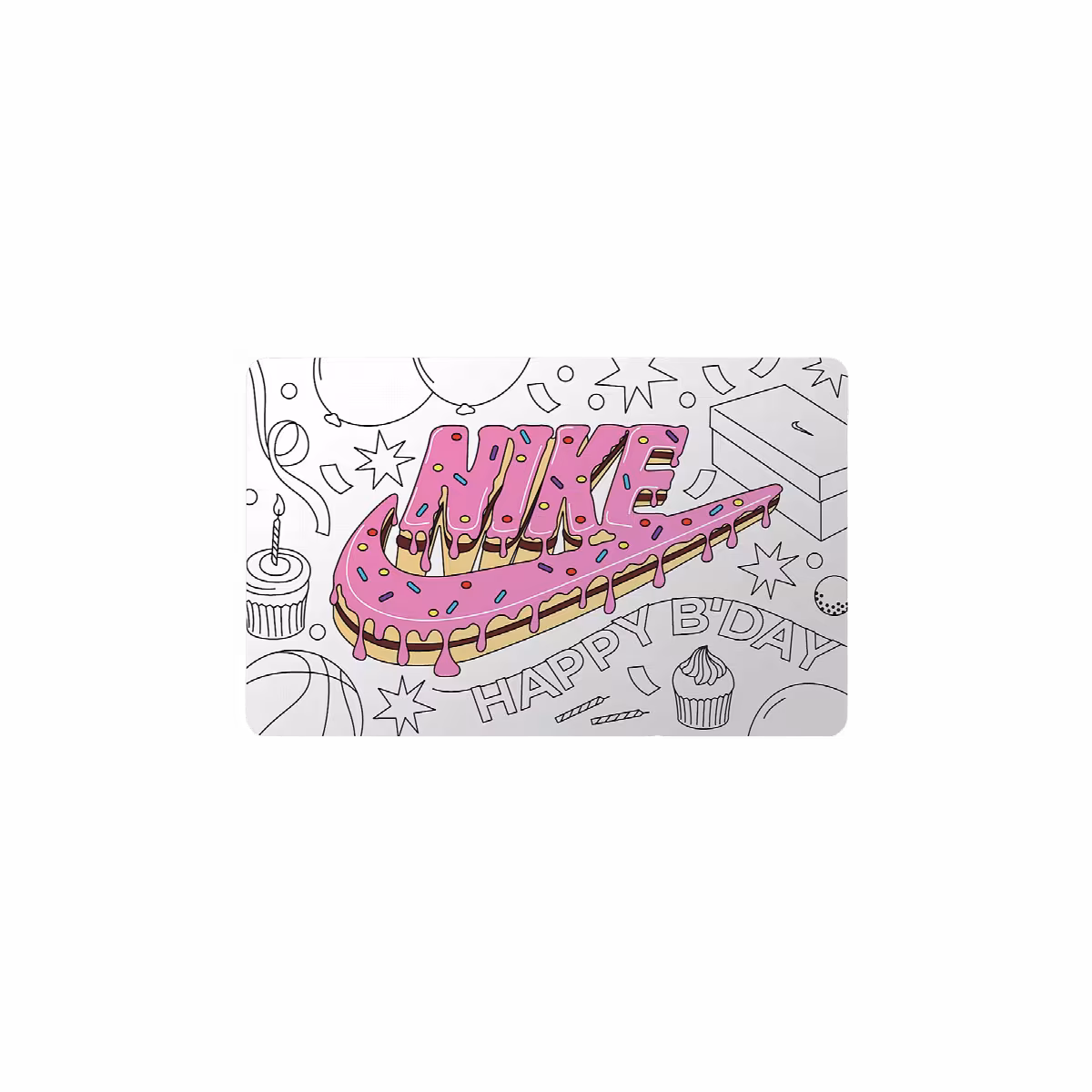 Nike Gift Card Mailed In a Mini Shoebox White
