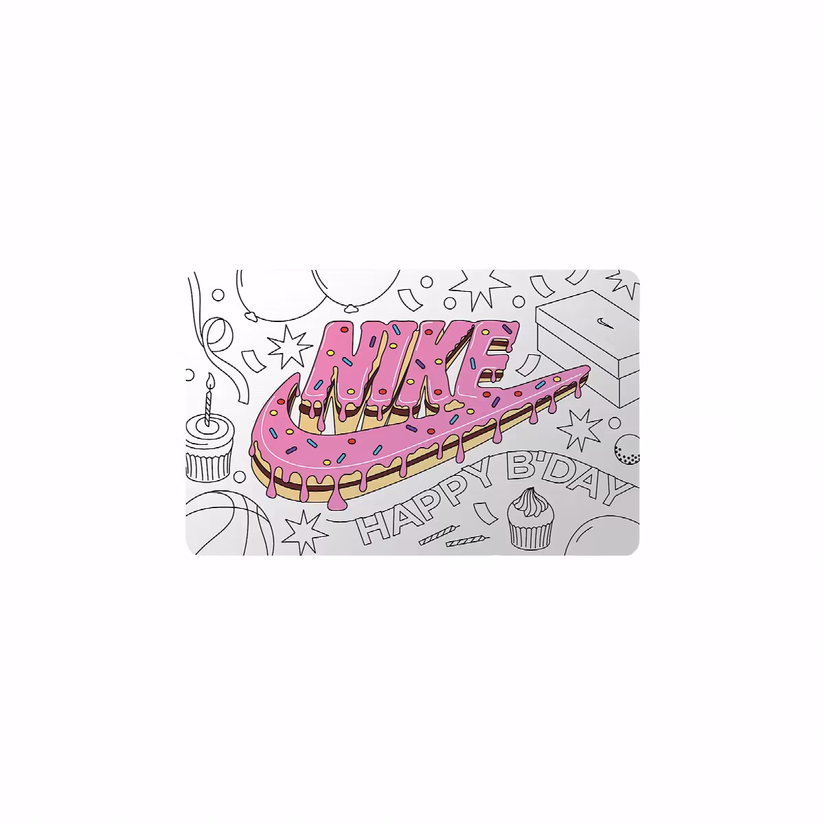 Nike Gift Card Mailed In a Mini Shoebox White, view 2