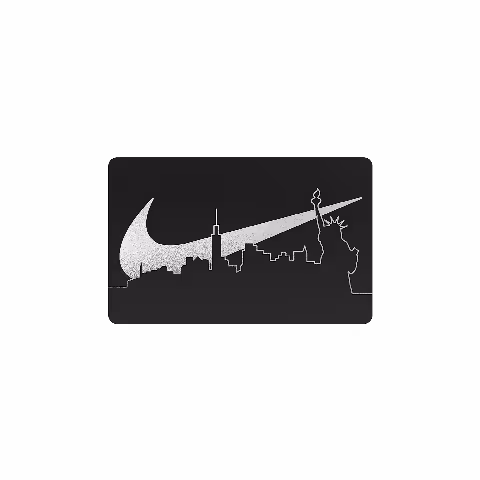 Nike Gift Card Mailed In a Mini Shoebox 'Black'