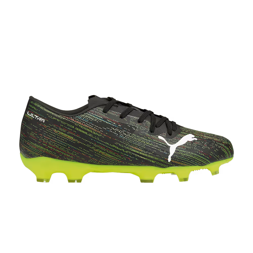 Puma Ultra 2.2 FG AG Jr Black Yellow Alert