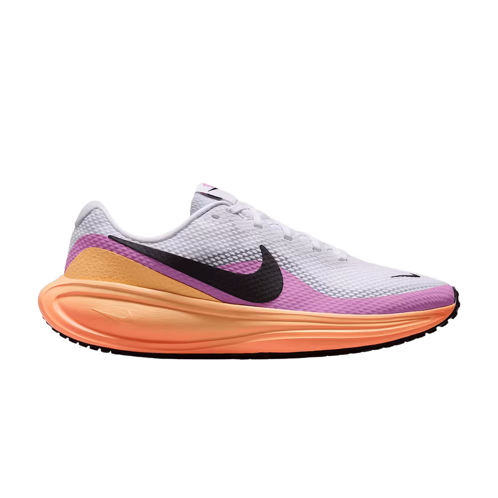 Nike Women's Revolution 8 Road White Tangerine Tint Orange Pulse Black