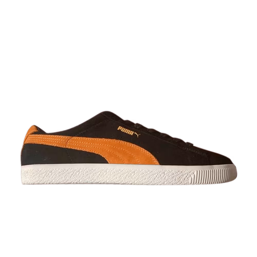 size? x Puma Suede Vintage Black Vibrant Orange