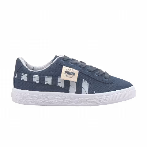 Puma Basket Canvas Little Kids 'TIme 4 Change - Dark Denim'