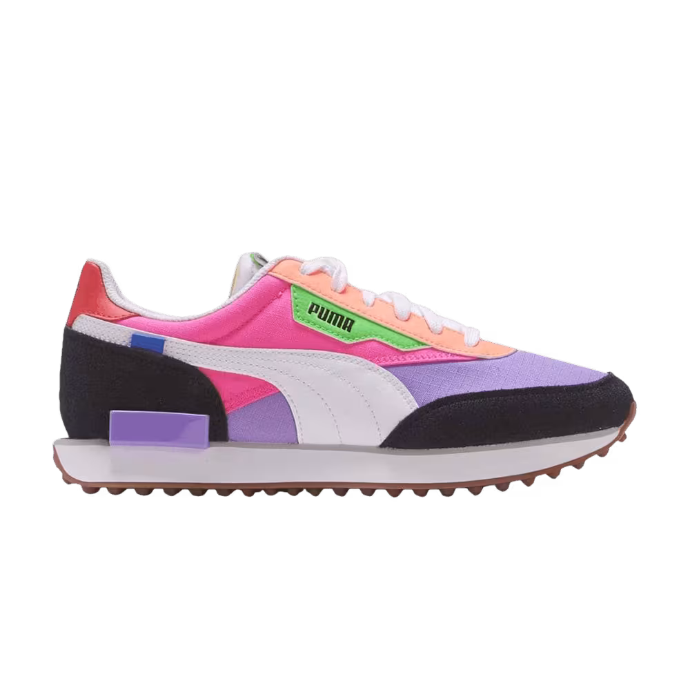 Puma Women's Future Rider Play On Luminous Purple Fluo Pink