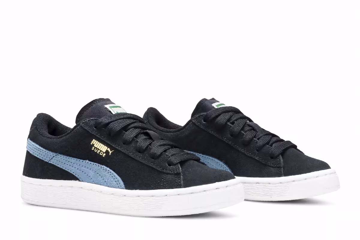 Puma Suede Jr Black Blue Heaven, view 9