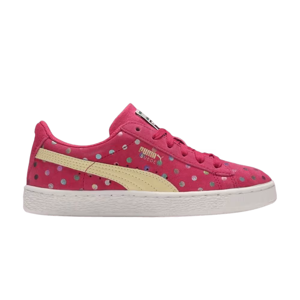 Puma Suede Dotfetti Jr Rose Red