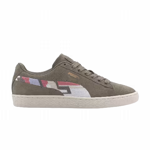 Puma Wmns Suede World Hood 'Geometric Print - Deep Lichen Green'