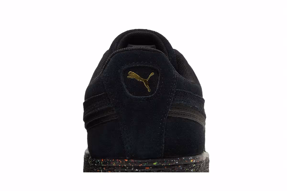 Puma Suede Triplex Mono Black Paint Splatter, view 8