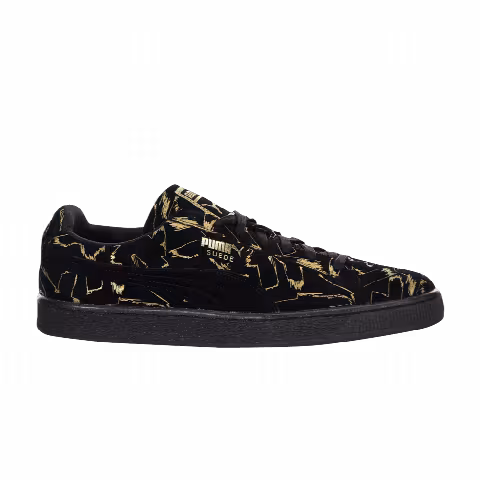 Puma Suede 'Brush Emboss Metallic - Black'