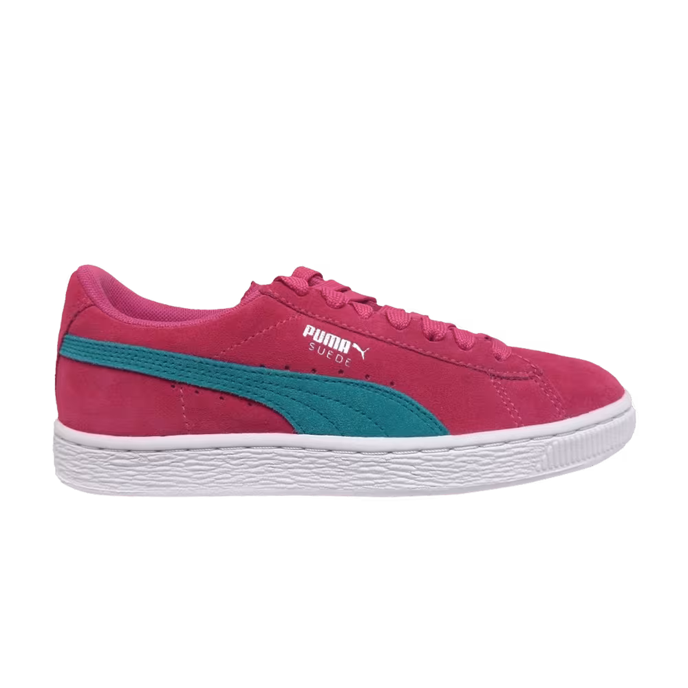 Puma Suede Jr Cerise Pool Green