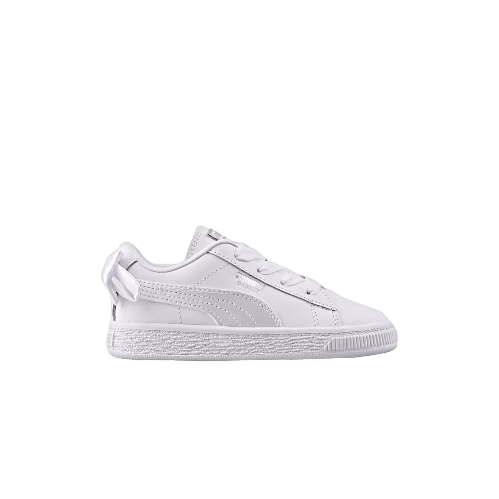 Puma Basket Bow AC Toddler White