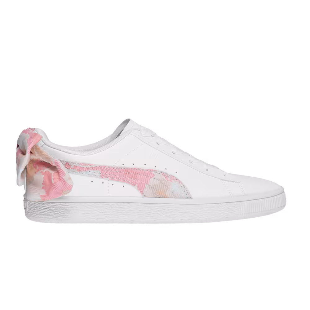 Puma Women's Basket Bow Wonderland - White Nasturtium